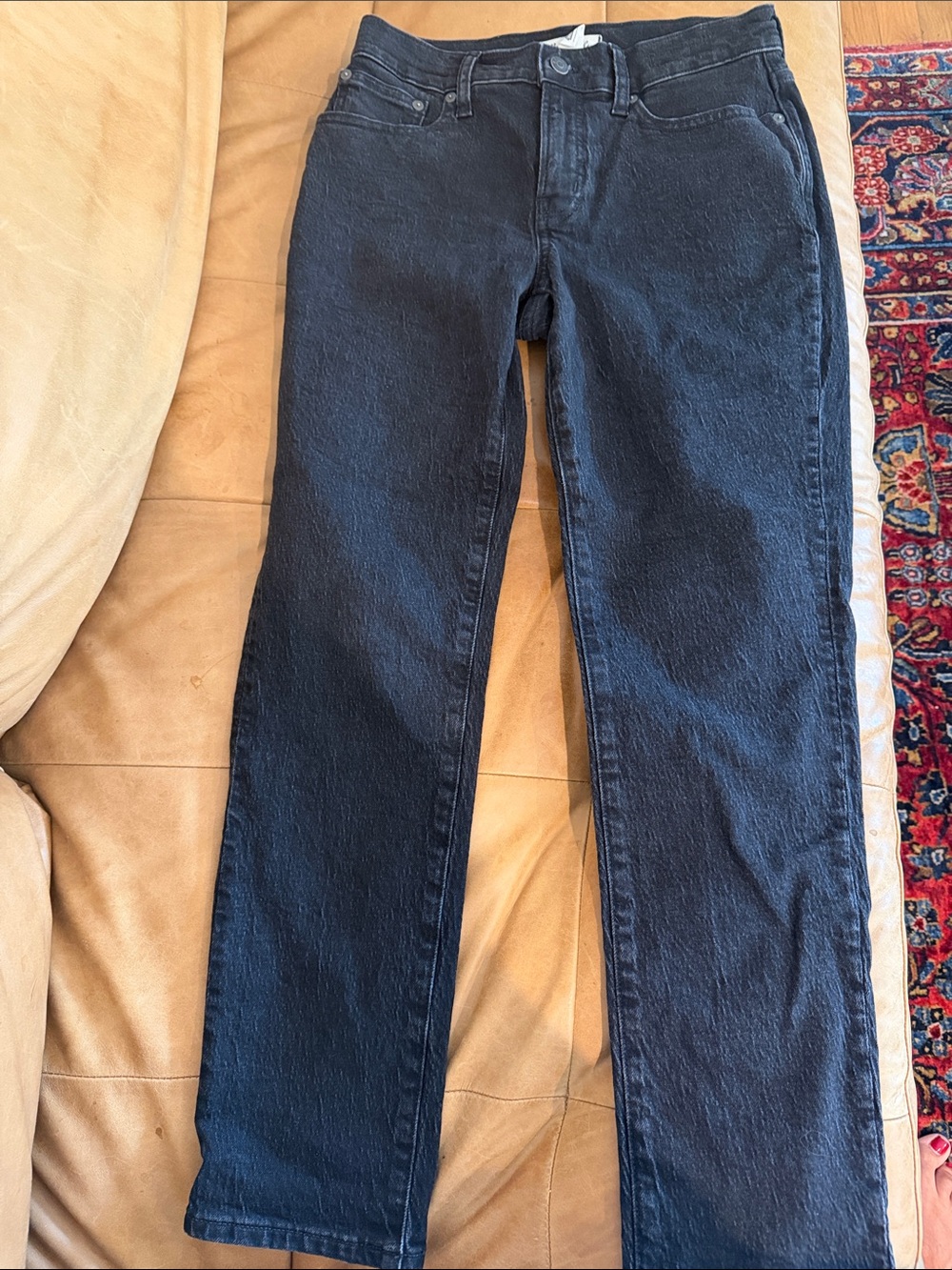 Madewell  Black Straight-Leg Jeans size 26